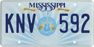 MS license plate KNV592