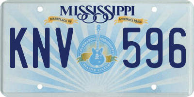 MS license plate KNV596