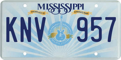 MS license plate KNV957