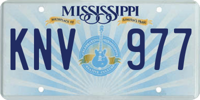 MS license plate KNV977