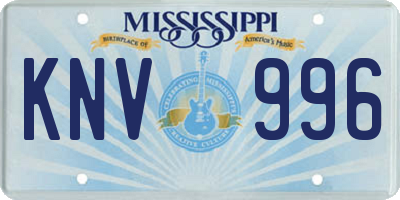 MS license plate KNV996