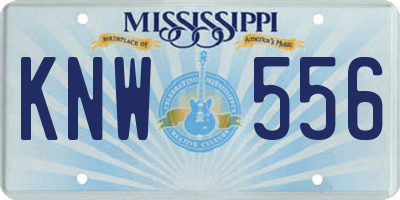 MS license plate KNW556