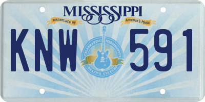 MS license plate KNW591