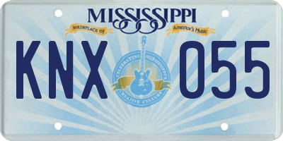 MS license plate KNX055