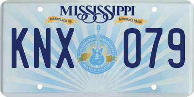 MS license plate KNX079