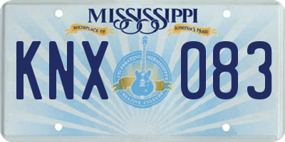 MS license plate KNX083