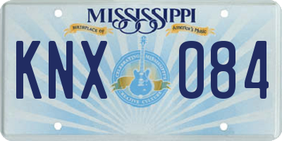 MS license plate KNX084