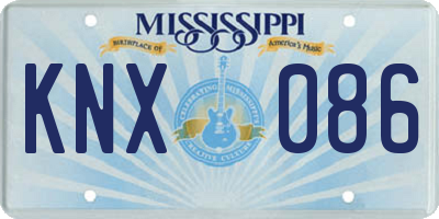 MS license plate KNX086