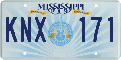 MS license plate KNX171