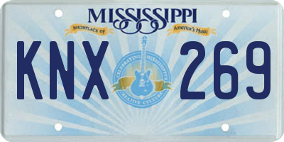 MS license plate KNX269
