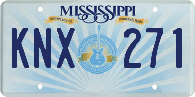 MS license plate KNX271