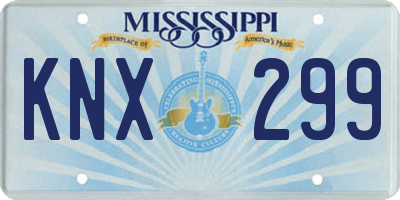 MS license plate KNX299