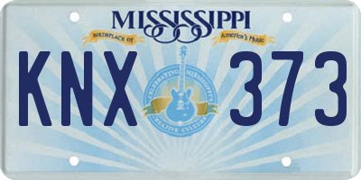 MS license plate KNX373