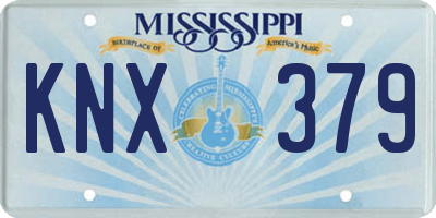 MS license plate KNX379
