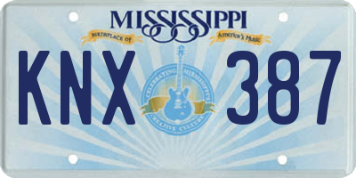 MS license plate KNX387