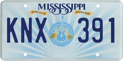 MS license plate KNX391