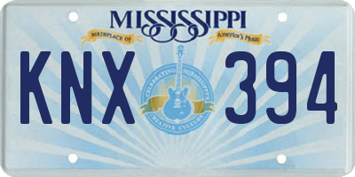 MS license plate KNX394