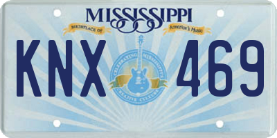 MS license plate KNX469