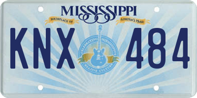 MS license plate KNX484