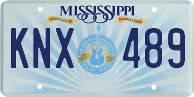 MS license plate KNX489
