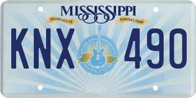 MS license plate KNX490