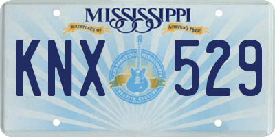 MS license plate KNX529