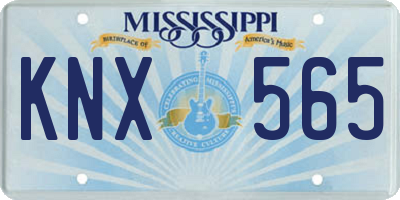 MS license plate KNX565
