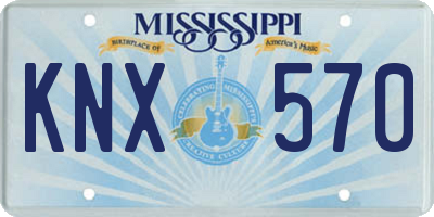 MS license plate KNX570