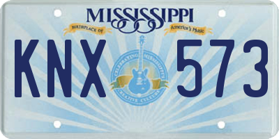 MS license plate KNX573