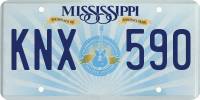 MS license plate KNX590