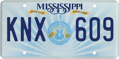 MS license plate KNX609