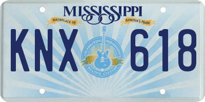 MS license plate KNX618