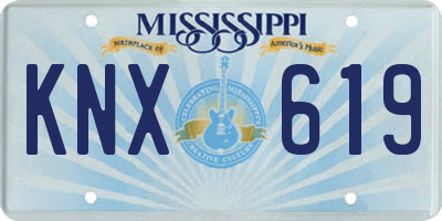 MS license plate KNX619