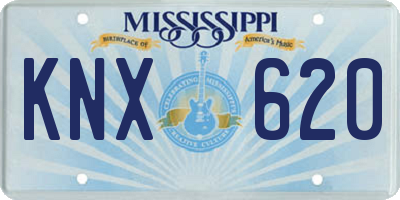 MS license plate KNX620