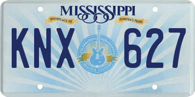 MS license plate KNX627