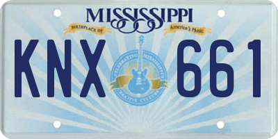 MS license plate KNX661