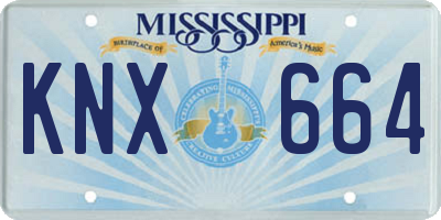 MS license plate KNX664