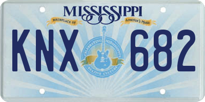 MS license plate KNX682