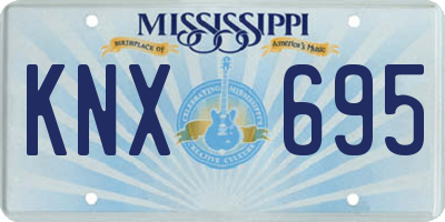 MS license plate KNX695