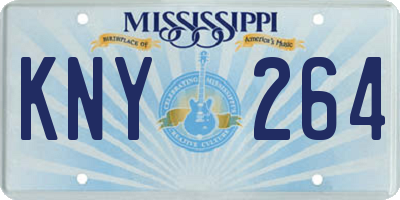 MS license plate KNY264