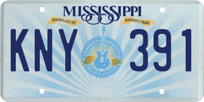 MS license plate KNY391