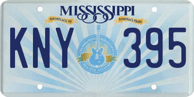 MS license plate KNY395