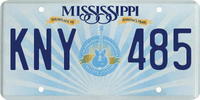 MS license plate KNY485