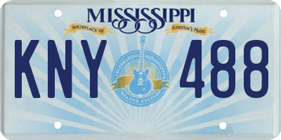 MS license plate KNY488