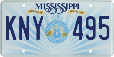 MS license plate KNY495