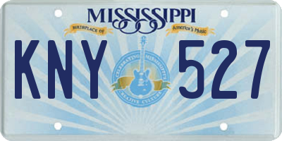 MS license plate KNY527