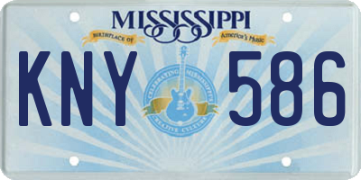 MS license plate KNY586