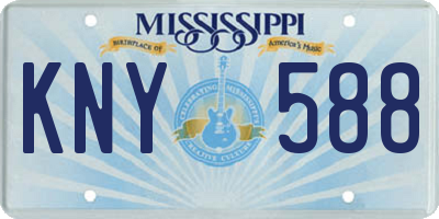 MS license plate KNY588