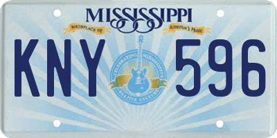 MS license plate KNY596