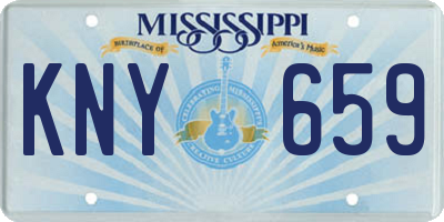 MS license plate KNY659